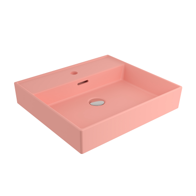 Bocchi Milano 50 cm Lavabo Batarya Delikli Mat Somon - 1
