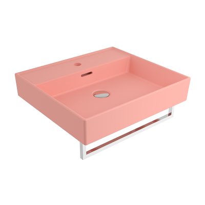 Bocchi Milano 50 cm Lavabo Batarya Delikli Mat Somon - 2
