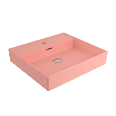 Bocchi Milano 50 cm Lavabo Batarya Delikli Mat Somon - 5
