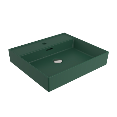 Bocchi Milano 50 cm Lavabo Batarya Delikli Mat Yeşil - 1