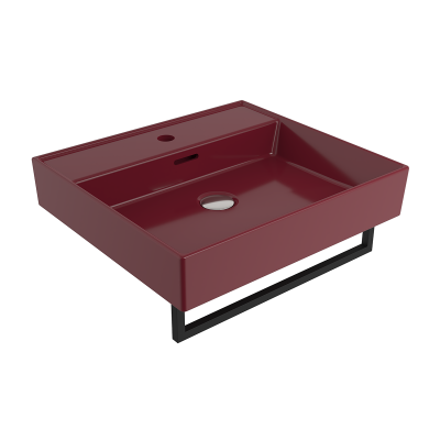Bocchi Milano 50 cm Lavabo Batarya Delikli P. Burgonya Bordosu - 3