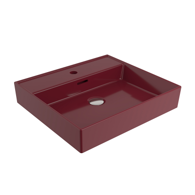 Bocchi Milano 50 cm Lavabo Batarya Delikli P. Burgonya Bordosu - 5