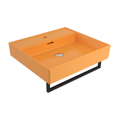 Bocchi Milano 50 cm Lavabo Batarya Delikli P. Mandalina Sarısı - 3