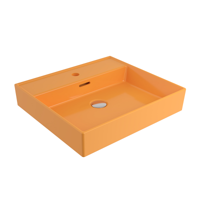Bocchi Milano 50 cm Lavabo Batarya Delikli P. Mandalina Sarısı - 5