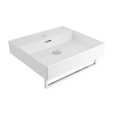 Bocchi Milano 50 cm Lavabo Batarya Delikli Parlak Beyaz - 2