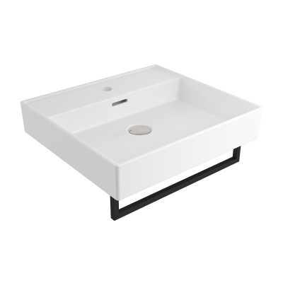 Bocchi Milano 50 cm Lavabo Batarya Delikli Parlak Beyaz - 3