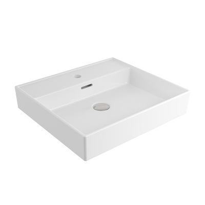 Bocchi Milano 50 cm Lavabo Batarya Delikli Parlak Beyaz - 5