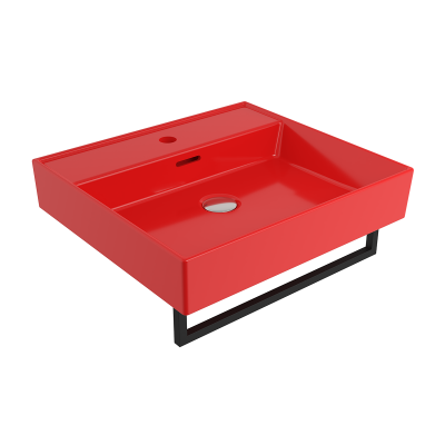 Bocchi Milano 50 cm Lavabo Batarya Delikli Parlak Kırmızı - 3