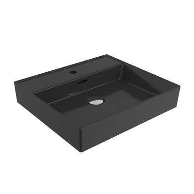 Bocchi Milano 50 cm Lavabo Batarya Delikli Parlak Siyah - 4