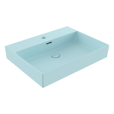 Bocchi Milano 60 cm Çanak Lavabo Mat Buz Mavisi - 2