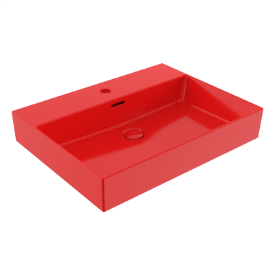 Bocchi Milano 60 cm Çanak Lavabo Parlak Kırmızı - 2