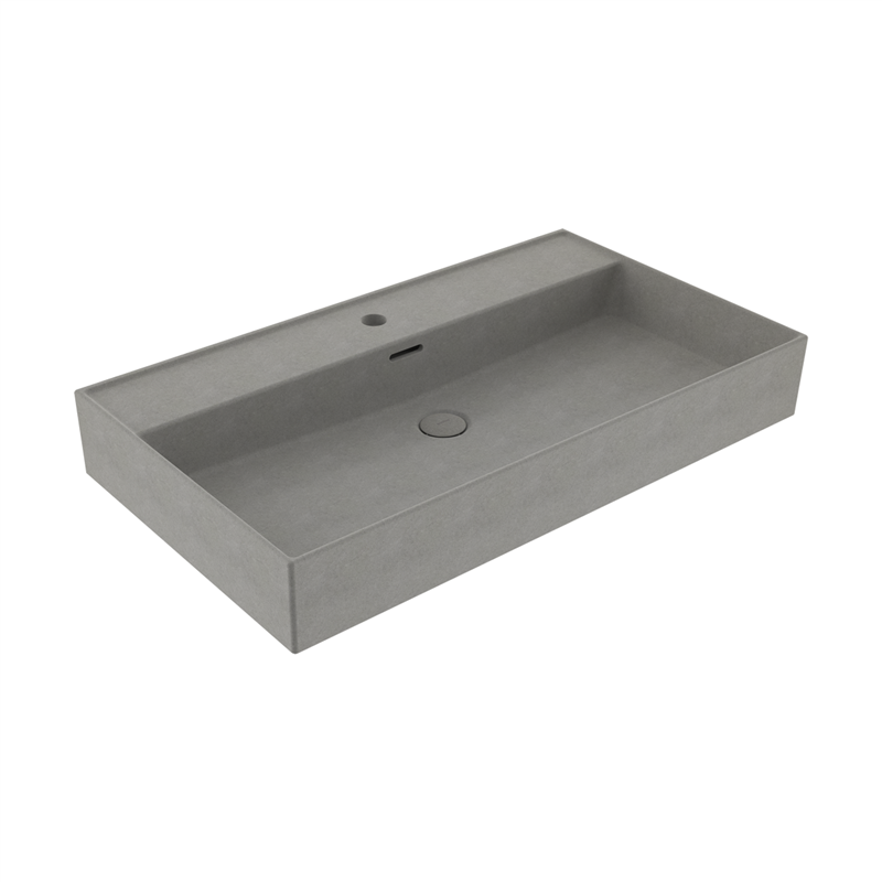 Bocchi Milano 80 cm Çanak Lavabo Mat Beton - Bocchi (1)