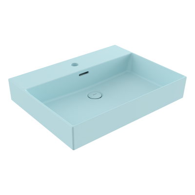 Bocchi Milano 80 cm Çanak Lavabo Mat Buz Mavisi - 1