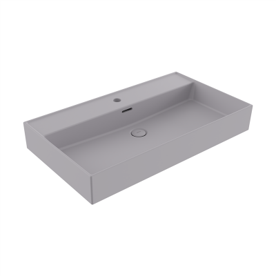 Bocchi Milano 80 cm Çanak Lavabo Mat Gri - 2