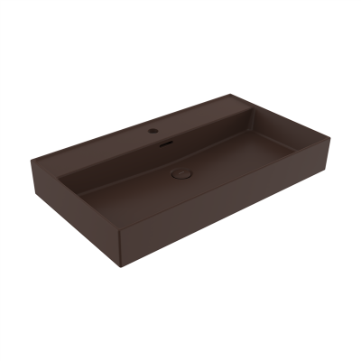 Bocchi Milano 80 cm Çanak Lavabo Mat Kahve - 2