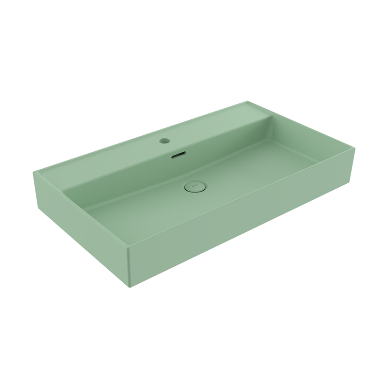 Bocchi Milano 80 cm Çanak Lavabo Mat Mint Yeşil - Bocchi (1)