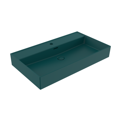 Bocchi Milano 80 cm Çanak Lavabo Mat Petrol Mavisi - 3