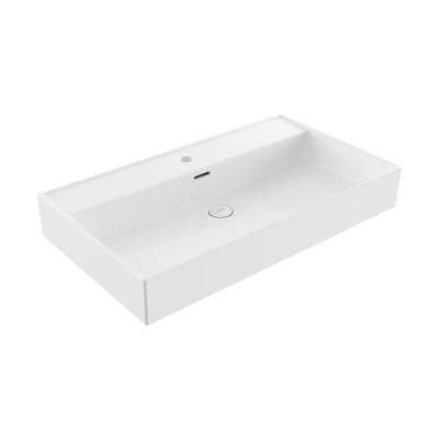 Bocchi Milano 80 cm Çanak Lavabo Parlak Beyaz - 2
