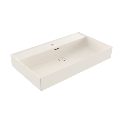 Bocchi Milano 80 cm Çanak Lavabo Parlak Bisküvi - 2