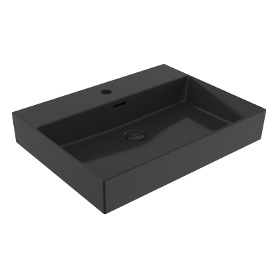 Bocchi Milano 80 cm Çanak Lavabo Parlak Siyah - 1