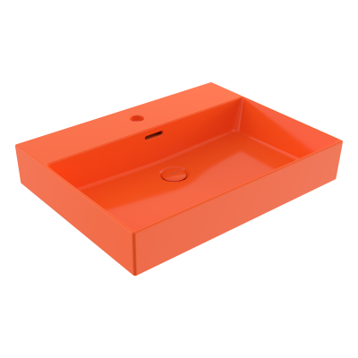 Bocchi Milano 80 cm Çanak Lavabo Parlak Turuncu - 1