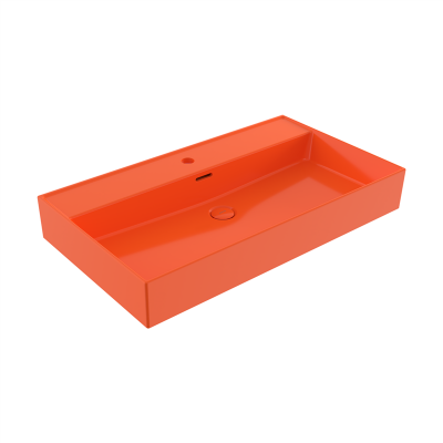 Bocchi Milano 80 cm Çanak Lavabo Parlak Turuncu - 2