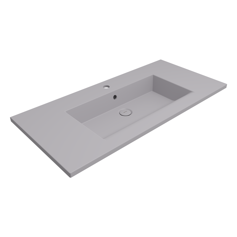 Bocchi Milano Etajerli Lavabo 100 cm Mat Gri - Bocchi (1)