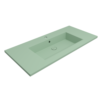 Bocchi Milano Etajerli Lavabo 100 cm Mat Mint Yeşil - 3