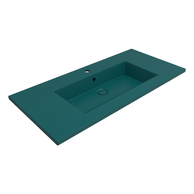 Bocchi Milano Etajerli Lavabo 100 cm Mat Petrol Mavisi - 2