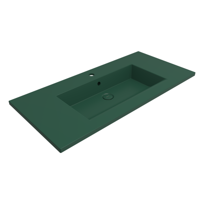 Bocchi Milano Etajerli Lavabo 100 cm Mat Yeşil - 3