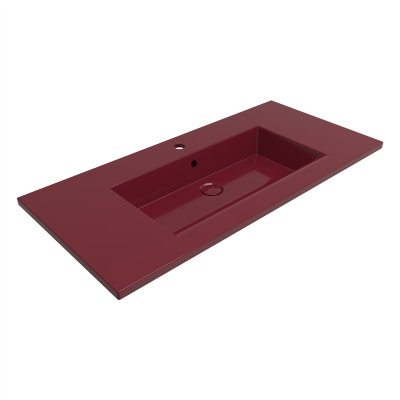 Bocchi Milano Etajerli Lavabo 100 cm P.Burgonya Bordosu - 3