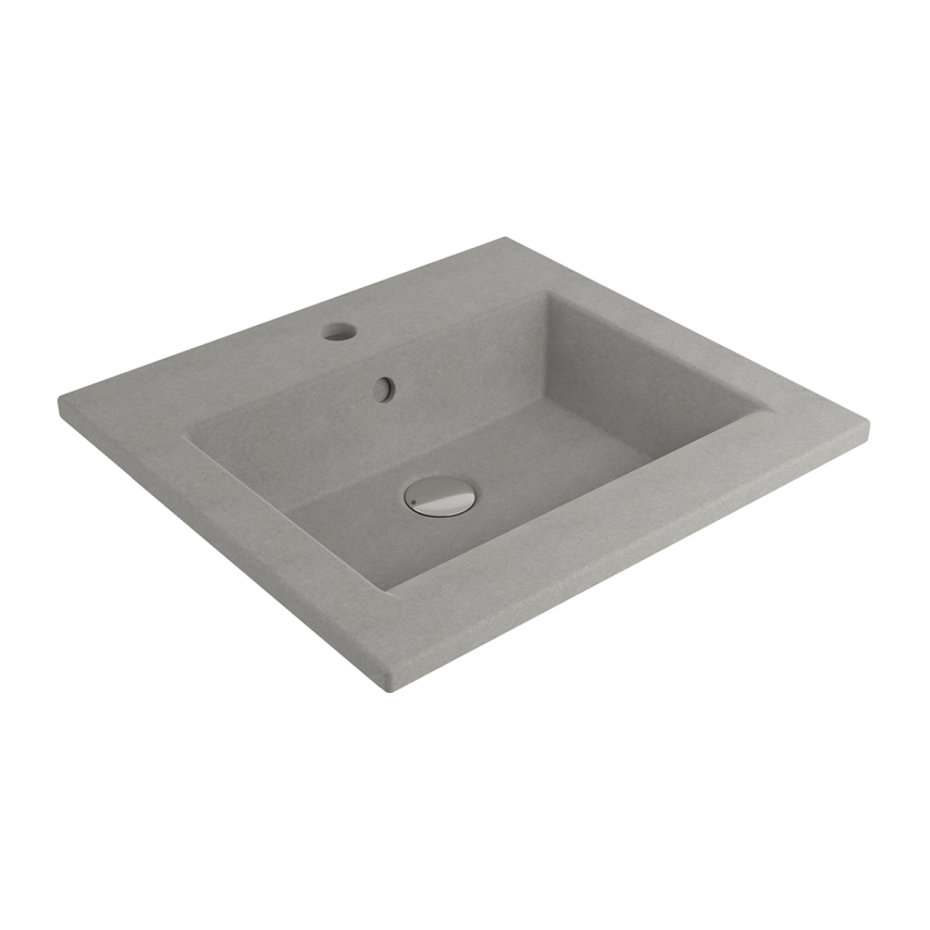 Bocchi Milano Etajerli Lavabo 50 cm Mat Beton - Bocchi