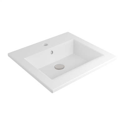 Bocchi Milano Etajerli Lavabo 50 cm Mat Beyaz - 3