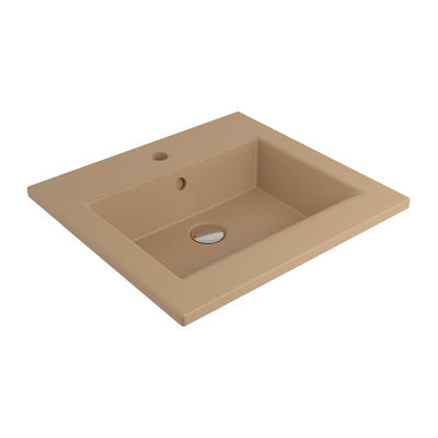 Bocchi Milano Etajerli Lavabo 50 cm Mat Kaşmir - 2
