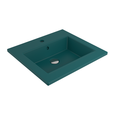 Bocchi Milano Etajerli Lavabo 50 cm Mat Petrol Mavisi - 3