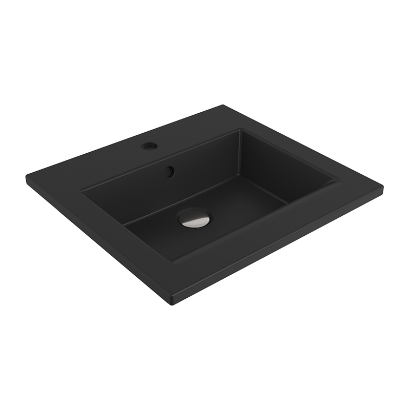 Bocchi Milano Etajerli Lavabo 50 cm Mat Siyah - Bocchi (1)