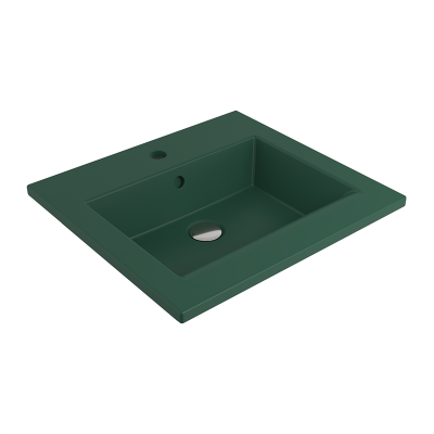 Bocchi Milano Etajerli Lavabo 50 cm Mat Yeşil - 2