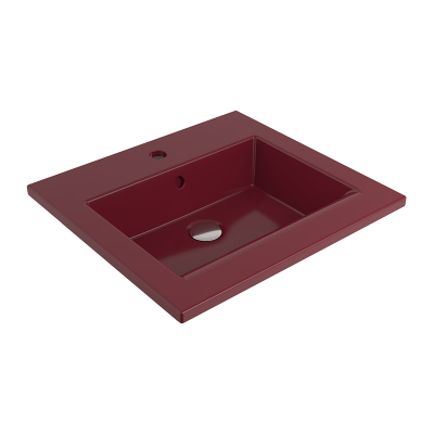 Bocchi Milano Etajerli Lavabo 50 cm P. Burgonya Bordosu - 2