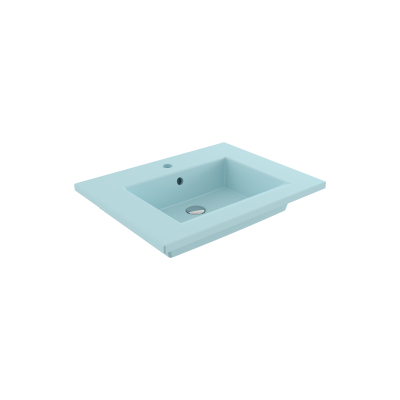Bocchi Milano Etajerli Lavabo 60 cm Mat Buz Mavisi - 1