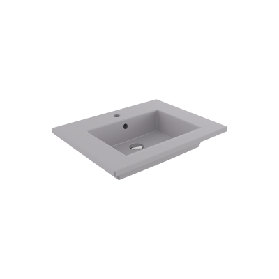 Bocchi Milano Etajerli Lavabo 60 cm Mat Gri - 1