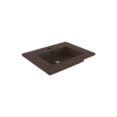 Bocchi Milano Etajerli Lavabo 60 cm Mat Kahve - 1