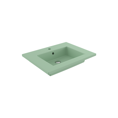 Bocchi Milano Etajerli Lavabo 60 cm Mat Mint Yeşil - 2