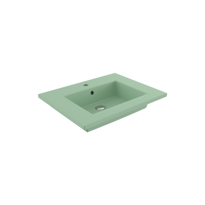 Bocchi Milano Etajerli Lavabo 60 cm Mat Mint Yeşil - 1