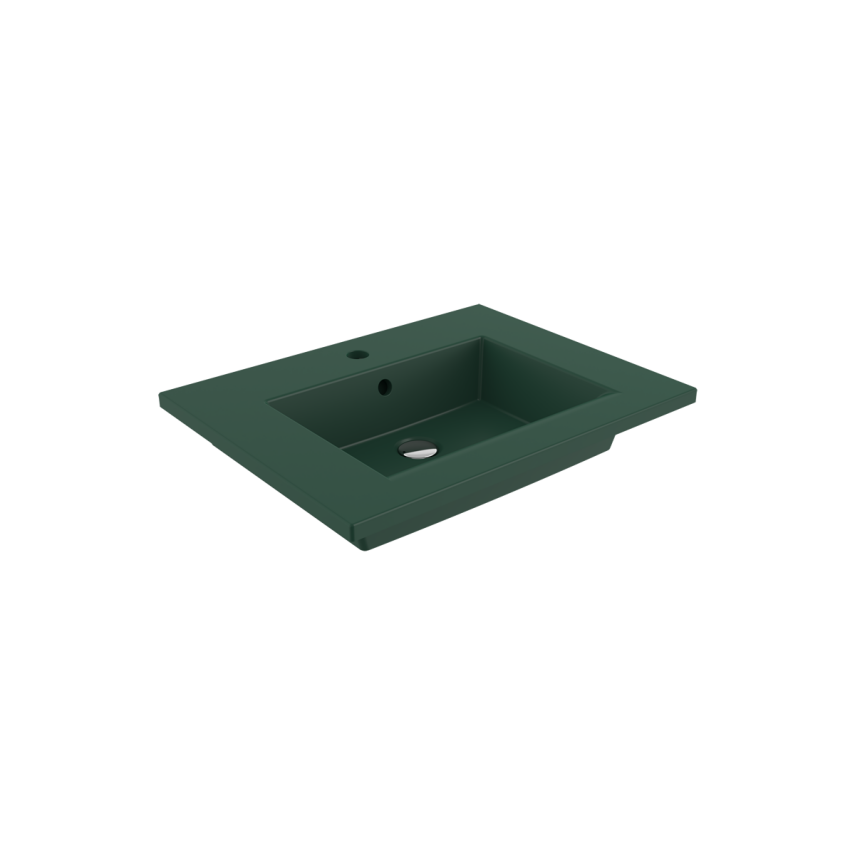 Bocchi Milano Etajerli Lavabo 60 cm Mat Yeşil - Bocchi