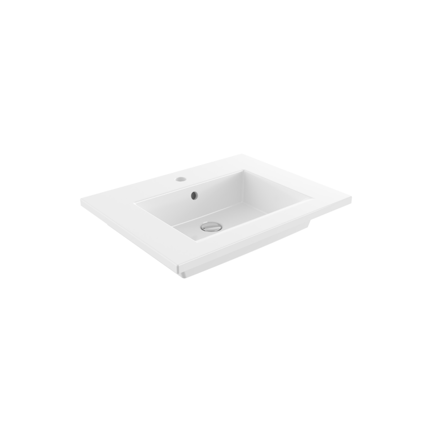 Bocchi Milano Etajerli Lavabo 60 cm Parlak Beyaz - Bocchi
