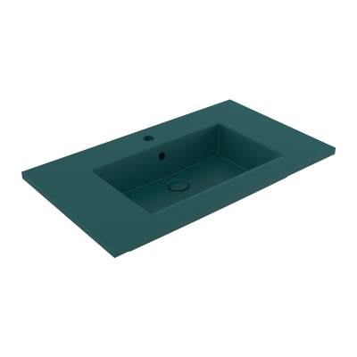 Bocchi Milano Etajerli Lavabo 80 cm Mat Petrol Mavisi - 2