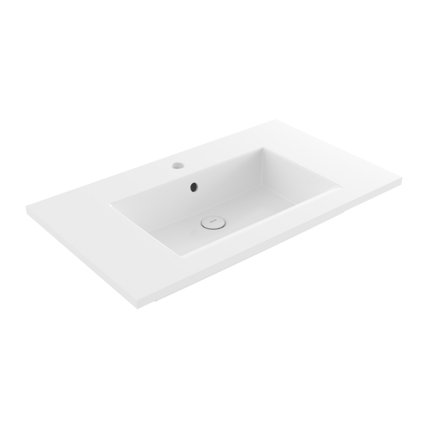 Bocchi Milano Etajerli Lavabo 80 cm Parlak Beyaz - Bocchi
