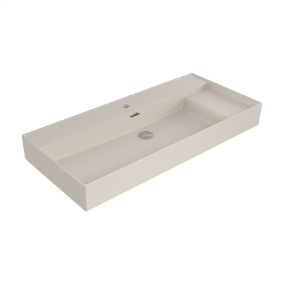 Bocchi Milano Sağdan Etajerli Lavabo 100 cm Mat Yasemin - 3