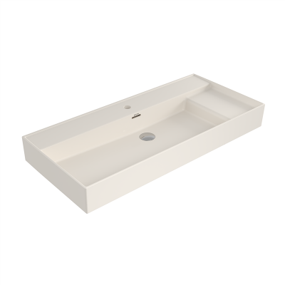 Bocchi Milano Sağdan Etajerli Lavabo 100 cm Parlak Büskivi - 3