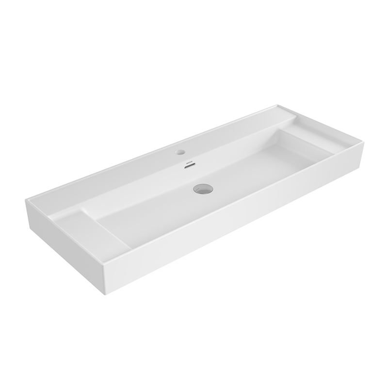 Bocchi Milano Sağdan Etajerli Lavabo 120 cm Mat Beyaz - Bocchi (1)